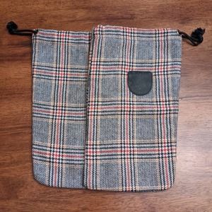 Vintage felt-lined shoe bag